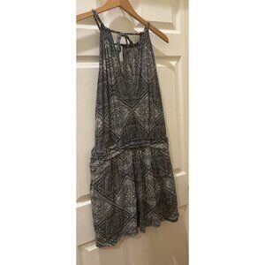 White House Black Market Bohemian Print Sleeveless Sundress With Tie Closure